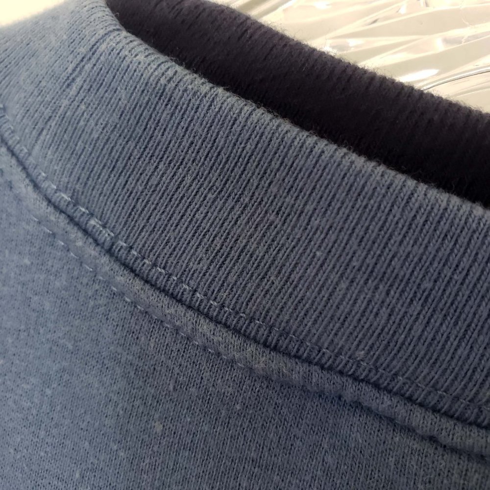 MC Sportswear Women's Slate Blue Embroidered Christmas Snow Happens Sweat Shirt - Picture 9 of 11